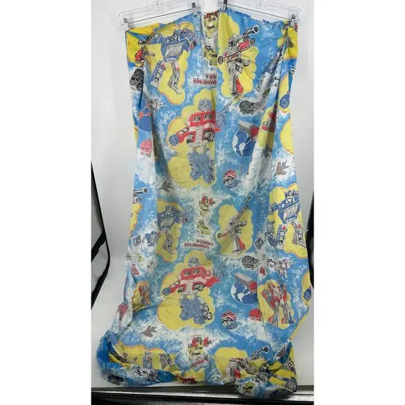 Vintage Transformers Cartoon Twin Bed Fitted Sheet  Dated 1984 Performance - Picture 3 of 4